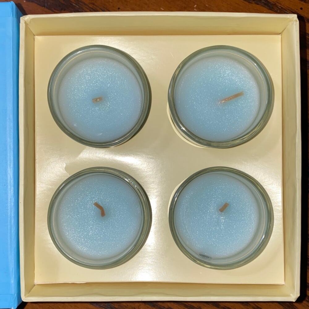 Pecksniff's 4 Sandalwood and Vanilla Fragrant Votives beach tropical summer NOB